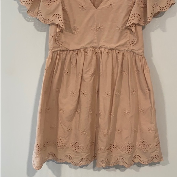 Loft Embroidered Eyelet Mini Dress in dusty pink - Picture 6 of 10